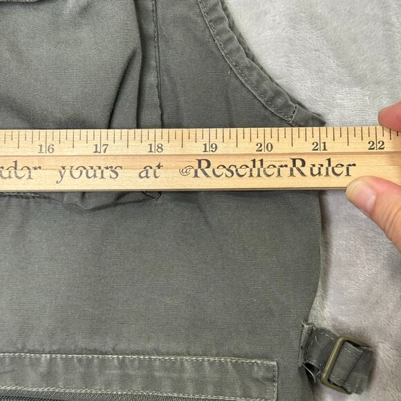 Pro Cam-FLS Vest Mens L Green Multi Pocket Utility Travel Outdoor Fishing Zip - Picture 7 of 11